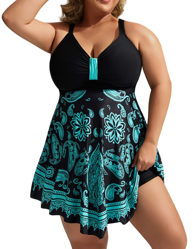 Hanna Nikole Badekleid Damen Bauchweg GroßE GrößEn Einteiler Badeanzug Shape Bademode GerüSchter Schwimmanzug Weiche Strandmode Mit Badeshorts...