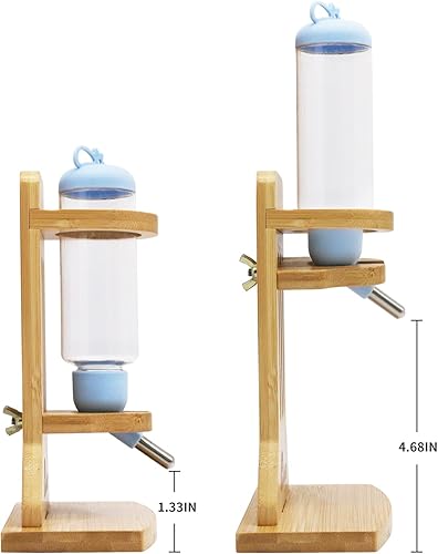 Miniatura 4 de Botella de agua de hámster con soporte, soporte para botella de agua para animales pequeños con dispensador automático de agua colgante de 4.2 fl oz