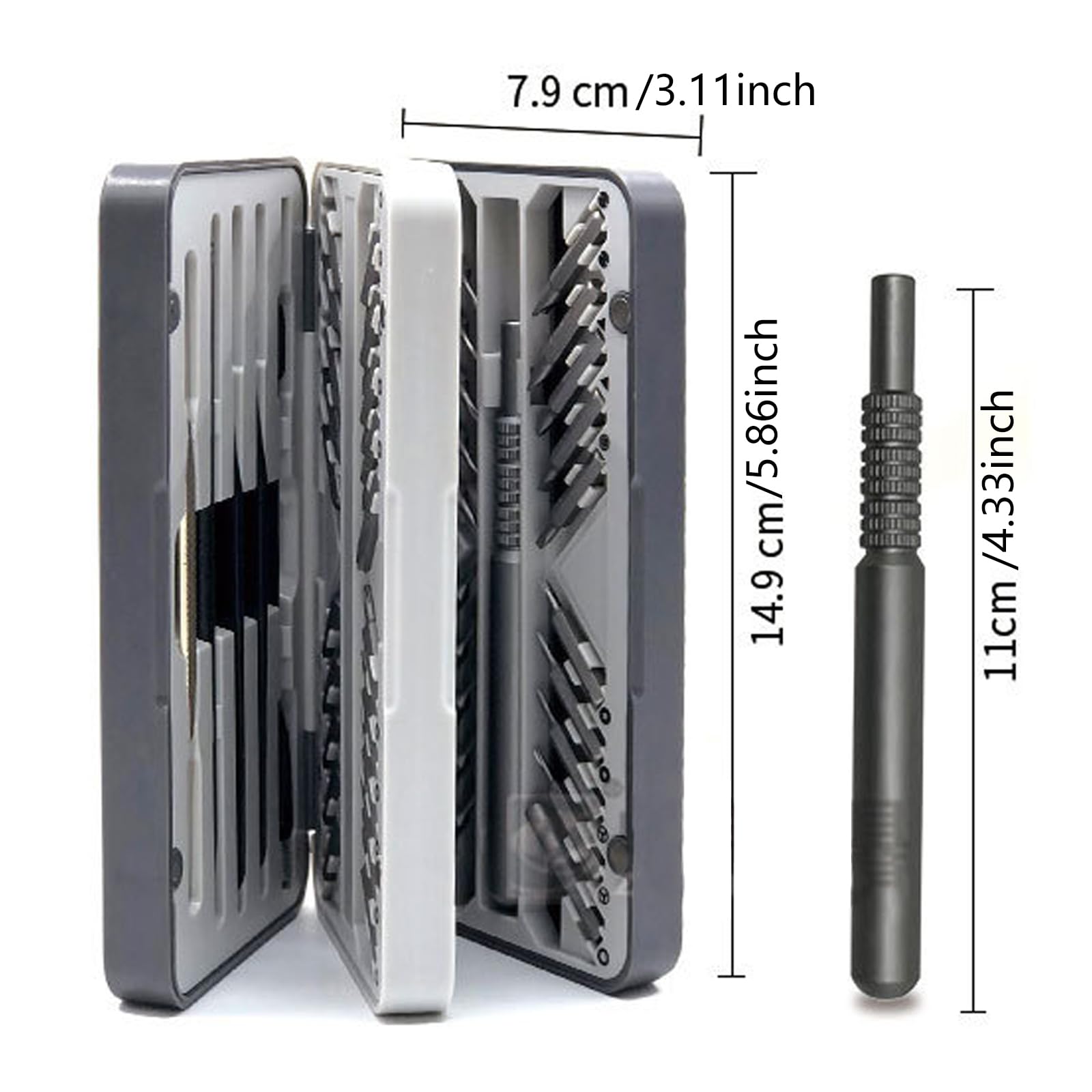 Juego de destornilladores magnéticos de precisión de 66 piezas para múltiples necesidades de reparación con mango ergonómico y estuche de almacenamiento portátil