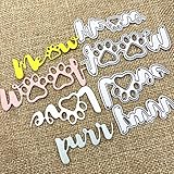 Dog Paw Alphabet Metal Cutting Dies Embossing Mold DIY Scrapbooking Album Paper Craft Knife Mould Custom Blade Punch Stencils