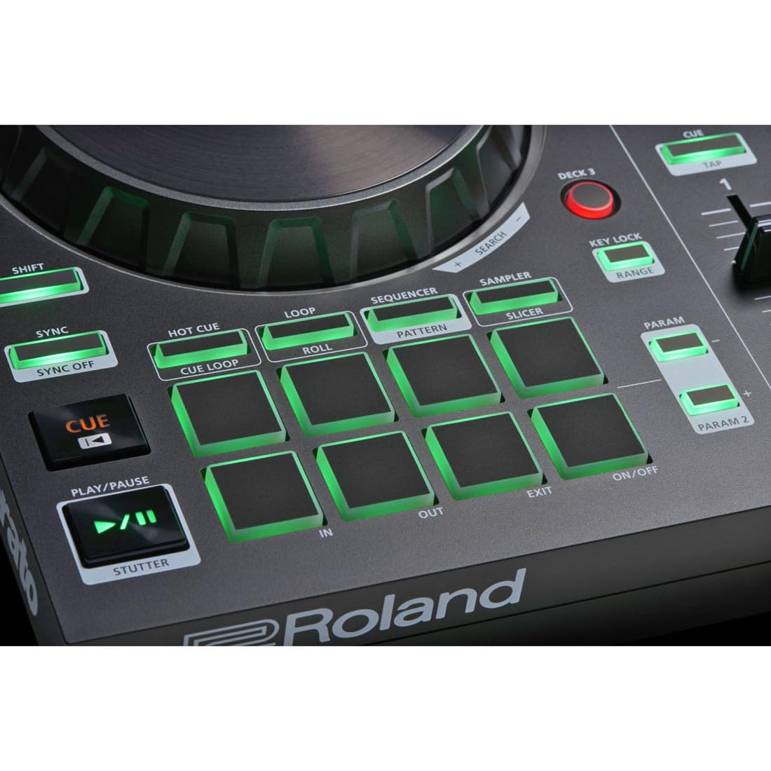 Roland DJ-202 - Controller USB DJ a 2 canali a 4 canali + custodia Gator + panno in microfibra Keepdrum
