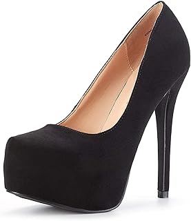 Escarpins Femme Talon Haut Sexy, Chaussures Plateforme Élégantes à Talon Aiguille Fin, Escarpins pour Soirée, Mariage, Fête, Party