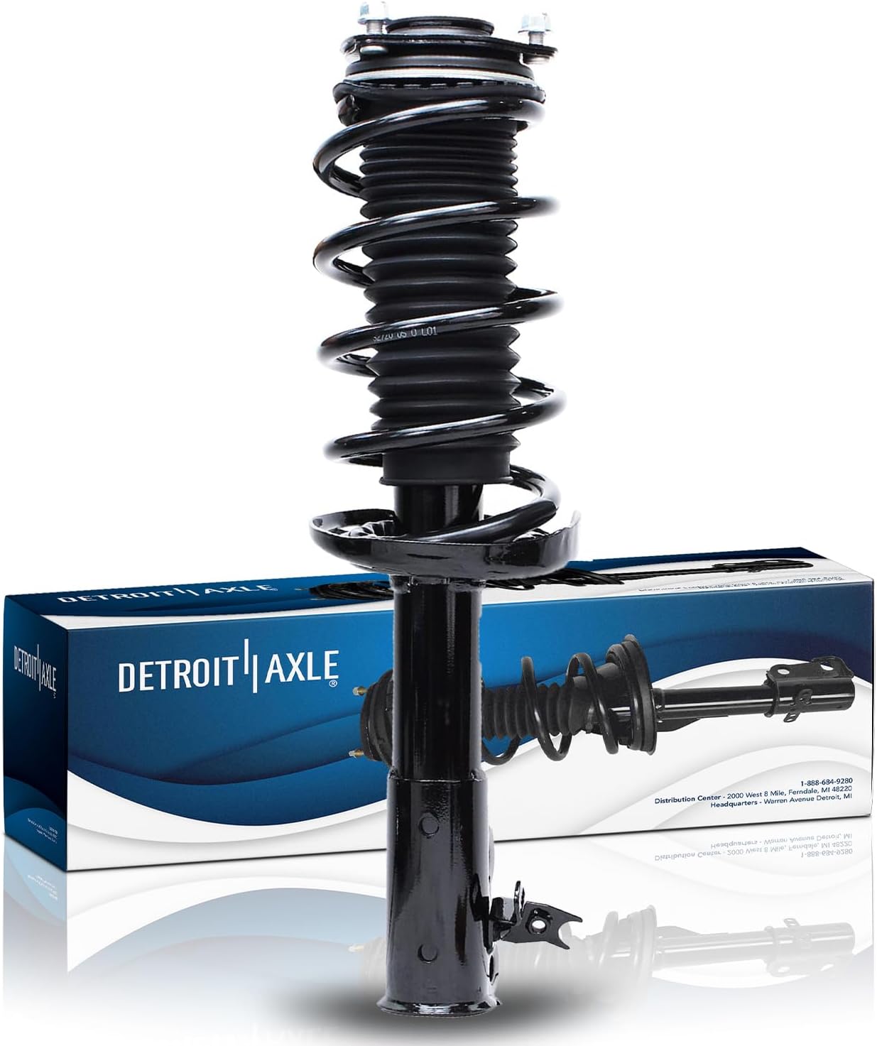 Detroit Axle - Front Right Strut for Acura CSX Honda Civic 06-11, Passenger Side Strut w/Coil Spring Assembly 2006 2007 2008 2009 2010 2011 Replacement Suspension