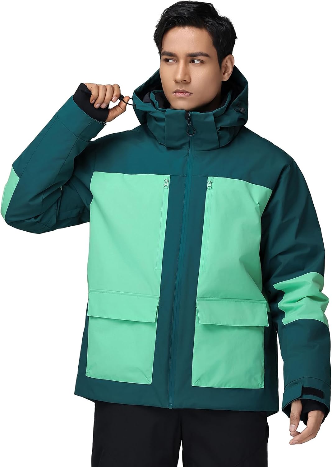 YEEFINE Men's Ski Suit Two Piece Insulated Snowboard Snow Jacket and Pants Set Waterproof Snowsuits Winter Outdoor