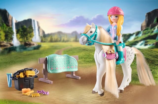 Foto 7 de 7 de PLAYMOBIL Horses of Waterfall 71354 Set de Limpieza con Isabella y Lioness, amplios Paseos y Selfies Conjuntos