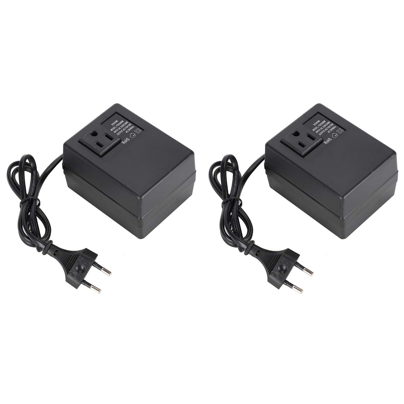 Transformador de Potencia de 300W, Convertidor de Voltaje CA 220V a 110V, Adaptador de Enchufe de la UE, Compacto, Ligero, Compañero Viajar