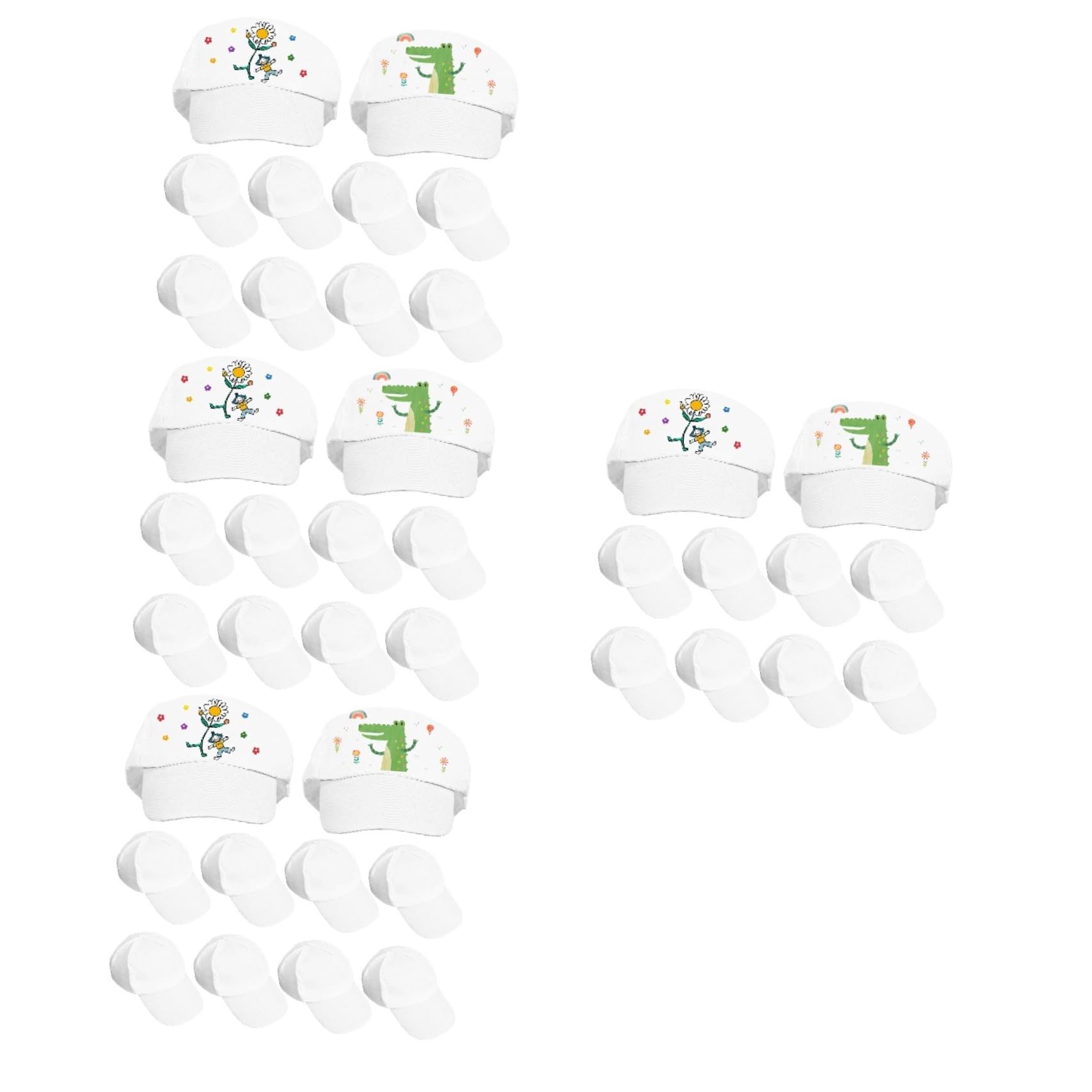 TOYANDONA Cappellini da Baseball Fai da Te Non Finiti: Cappellini con Visiera in Cotone per Bambini, da Baseball Vuoti per Pittura, Graffiti, Arti E Mestieri, Bomboniere, Giochi Creativi E attività