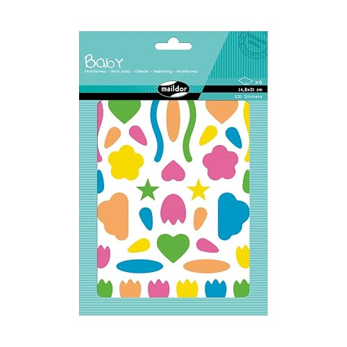 Maildor - Ocio creativo - Pegatinas Baby - Formato grande para niños pequeños