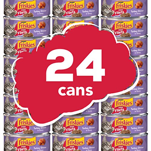 Purina Friskies Gravy Wet Cat Food, Prime Filets Turkey Dinner - (24) 5.5 Oz. Cans #TOP14
