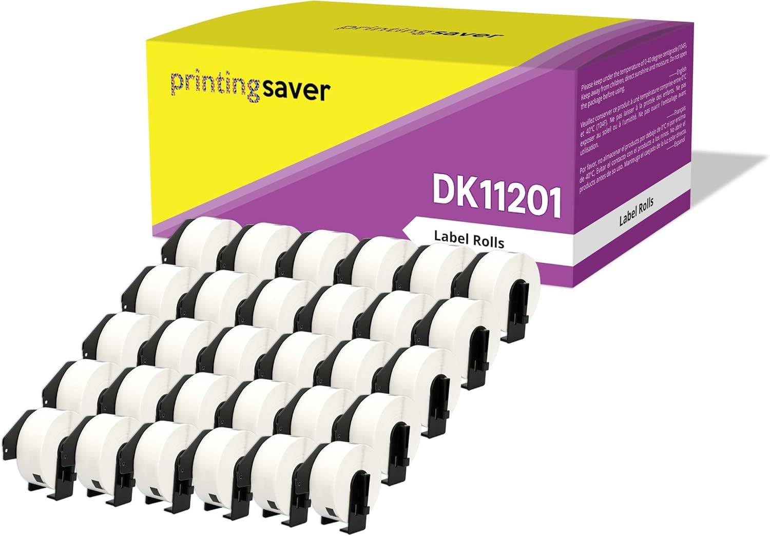 rulli adesivi brother dk 11201 per p-touch 30 pezzi
