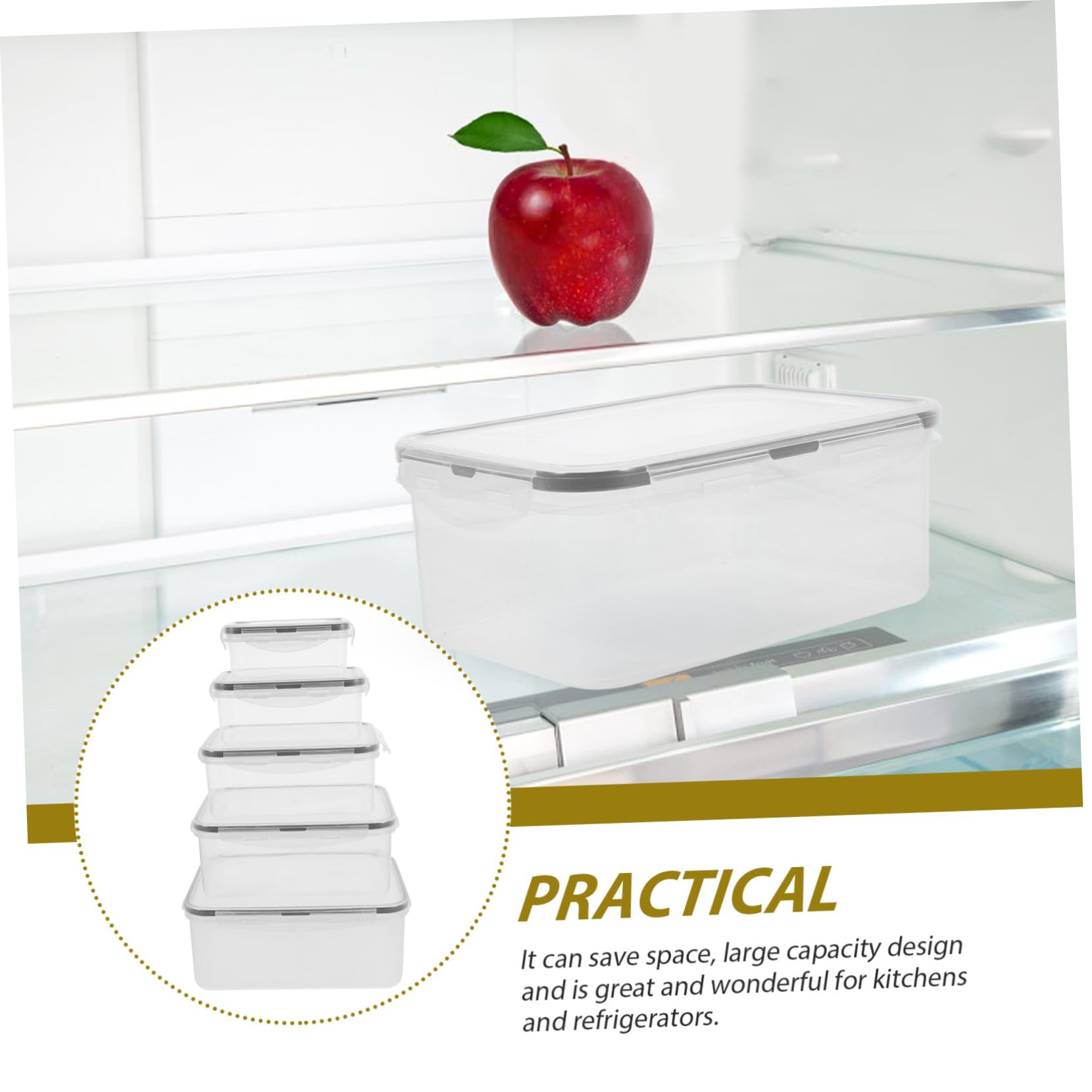 PRETYZOOM 10 Piezas juego de verduras recipientes para aperitivos con tapas contenedor de almacenamiento de cocina refrigerador encargados del almacenamiento de alimentos cajas de verduras