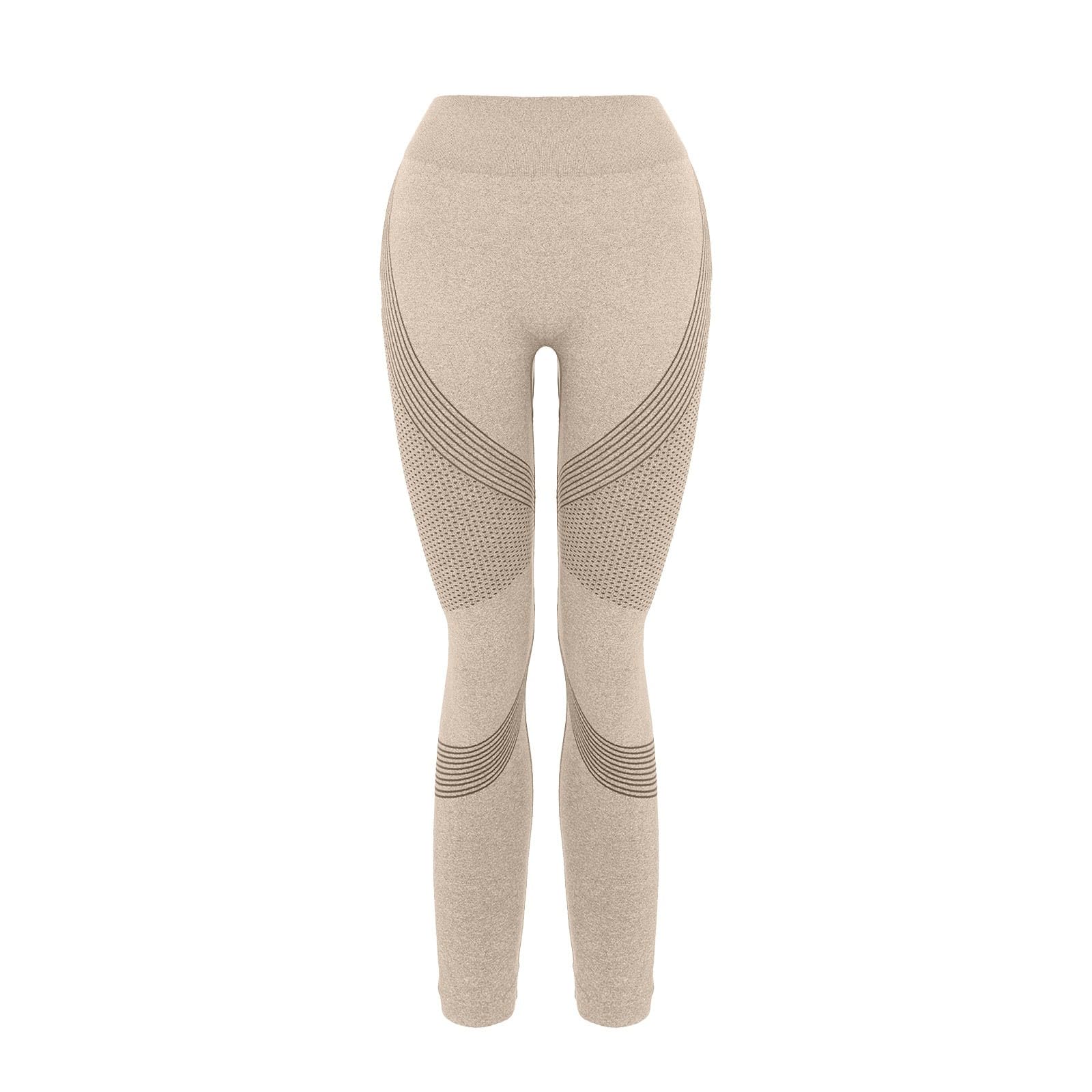 Generico Pantalon de fitness de course en plein air, respirant, taille ajustée, en tricot, sans coutures, pour femme, pantalon de yoga pour levage des hanches, gym, fessiers