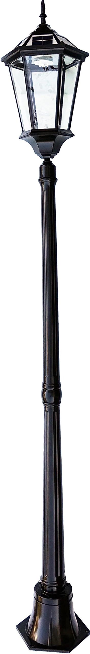 The 6.73FT (2.05 Meter) Tall Solar Lamp Post with Single Head, Is A Solar Powered Lamp Post, Solar Pillar Lantern or Solar Post Street Light