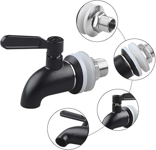 Miniatura 2 de Espiga de repuesto de acero inoxidable de 0.630 in (58 pulgadas), apertura pulida para jarra dispensadora de bebidas por MUGLIO