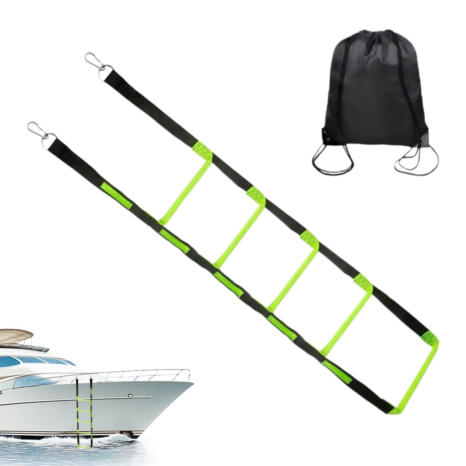 in corda per barca Scaletta portatile in corda per motoscafo con 5 gradini | Scaletta da Banchina e Barca Per Uso Nautico, Yacht, Kayak, Pontone, Canoa, Pesca, Nuoto, Snorkeling e Attività Outdoor