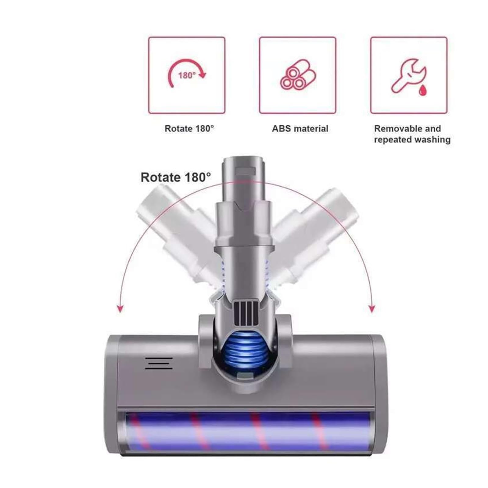 Cabezal De Cepillo For Piso, Compatible Con Dyson, V6 DC45 DC58 DC61 DC62 DC74, Repuesto De Cepillo For Piso Con Cabezal De Rodillo Barredor Suave