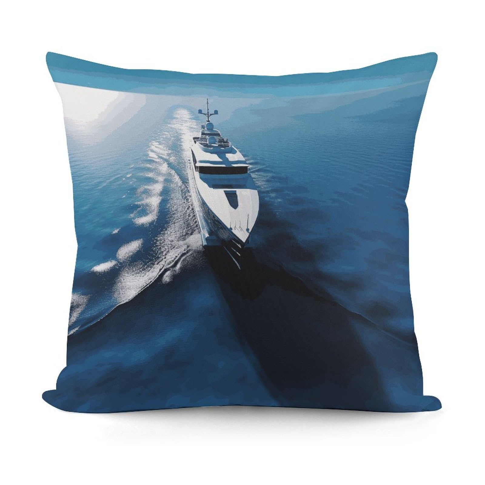 VstaDank Yacht Throw Pillow Covers 18x18 Inch Soft Couch Home Decor Cushion Cover Comfortable Plush Square Cushion Case Farmhouse Decorative Pillowcase for Living Couch