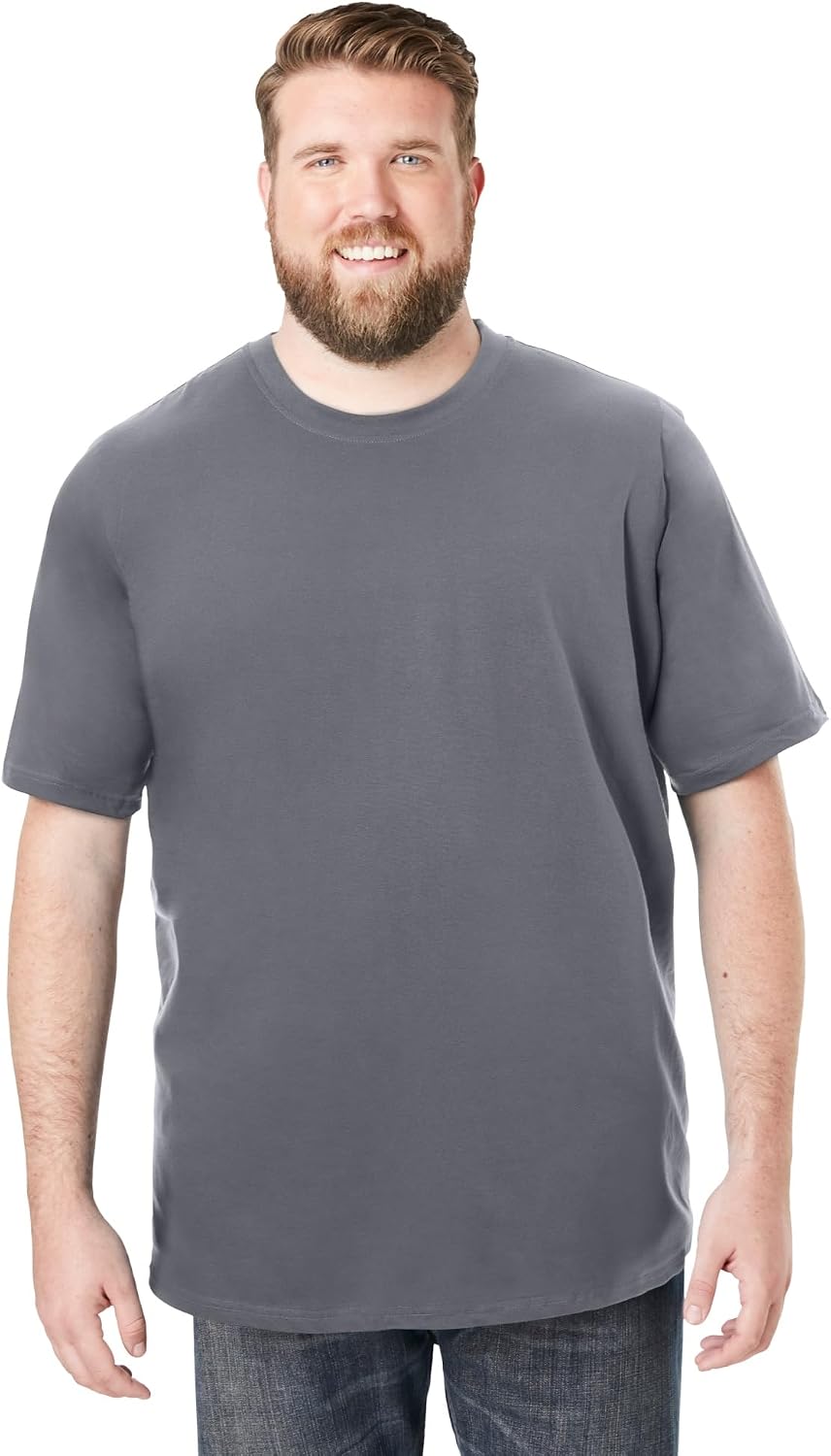 Boulder Creek by Kingsize Men's Big & Tall Heavyweight Jersey Crewneck T-Shirt