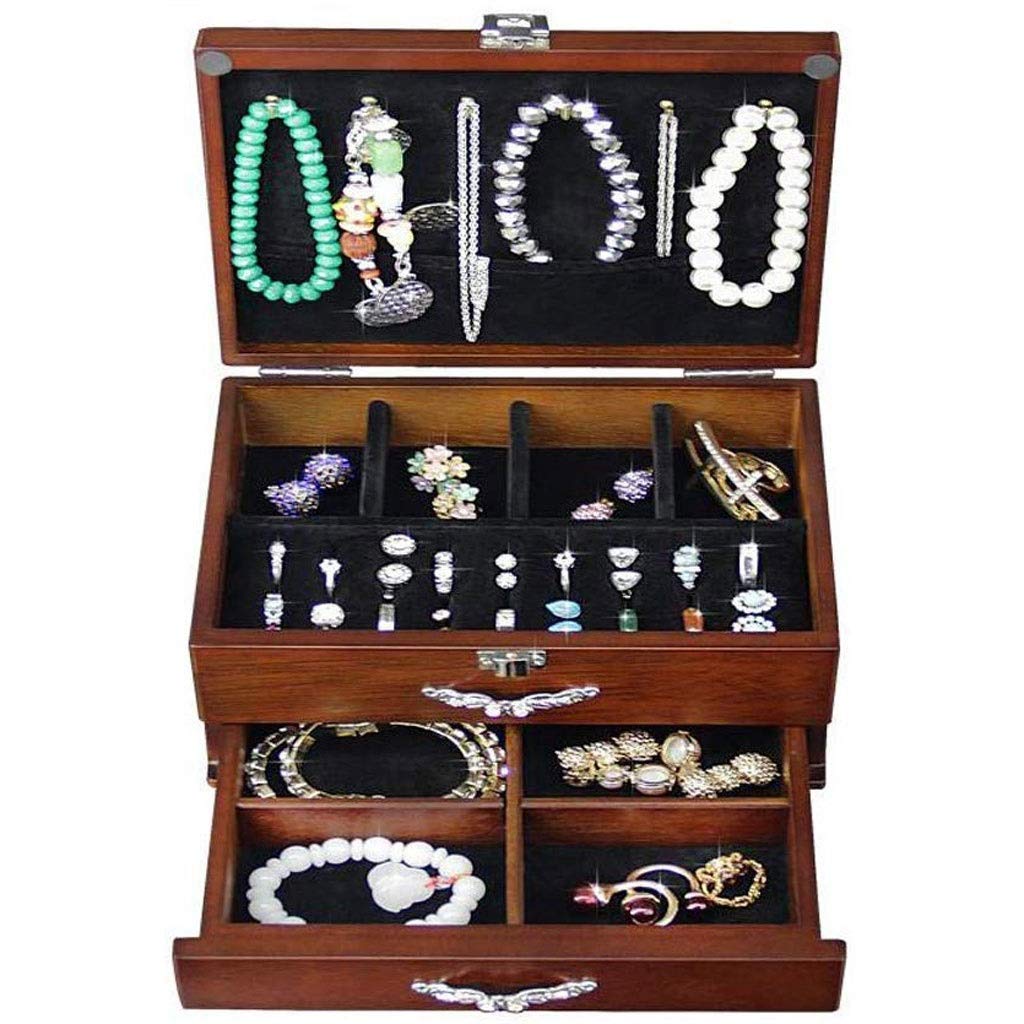 Coffret à bijoux en bois pour organiser vos boucles d'oreilles sur la coiffeuse