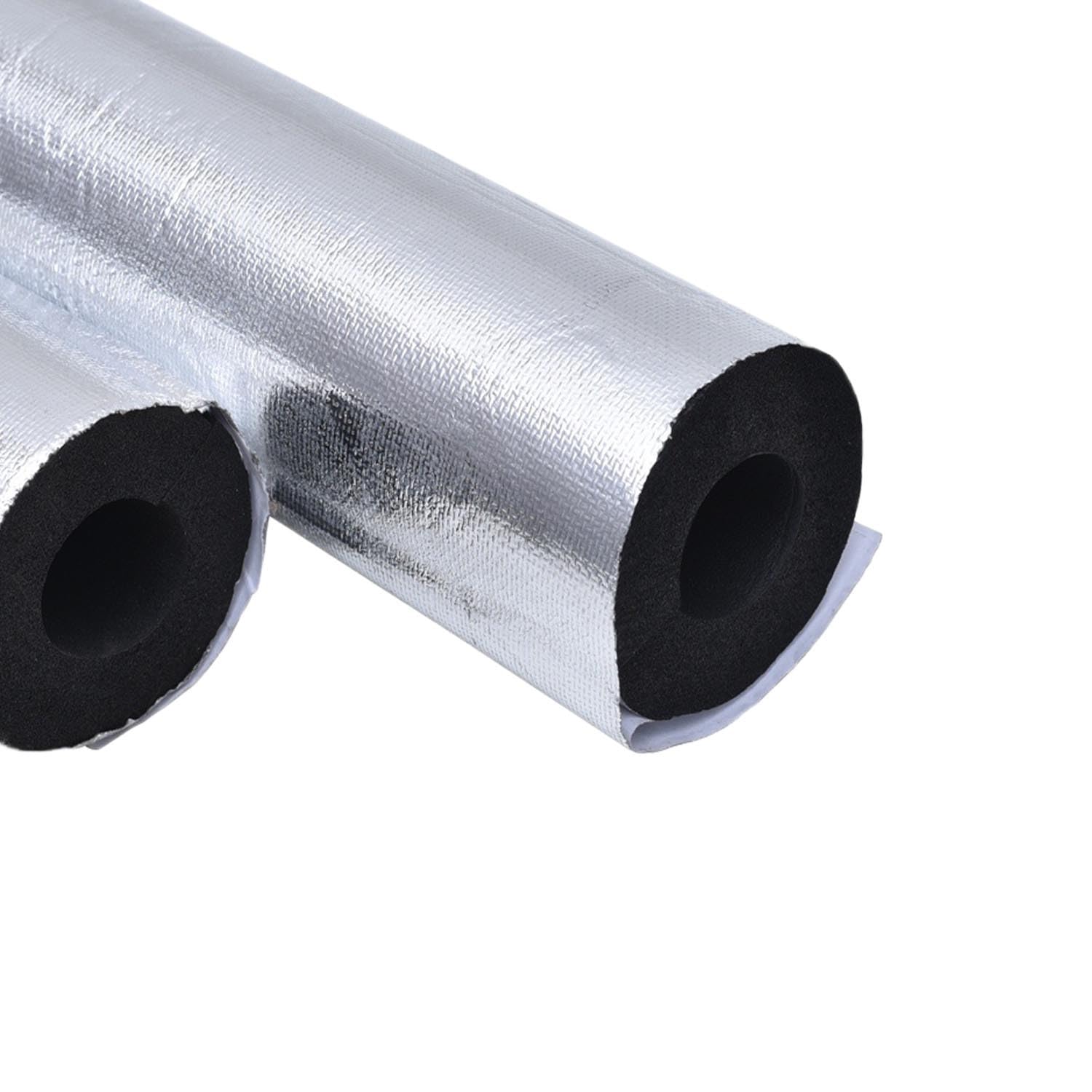 Freeze Pipe Insulation Foam Tube 6 13 16 22 28 32 38 48 60mm ID Self Adhesive Pipe Insulation Tubing, Flexible Foam Tubing for Air Conditioning, Water Pipes, Solar Energy(ID38mm x T20mm)