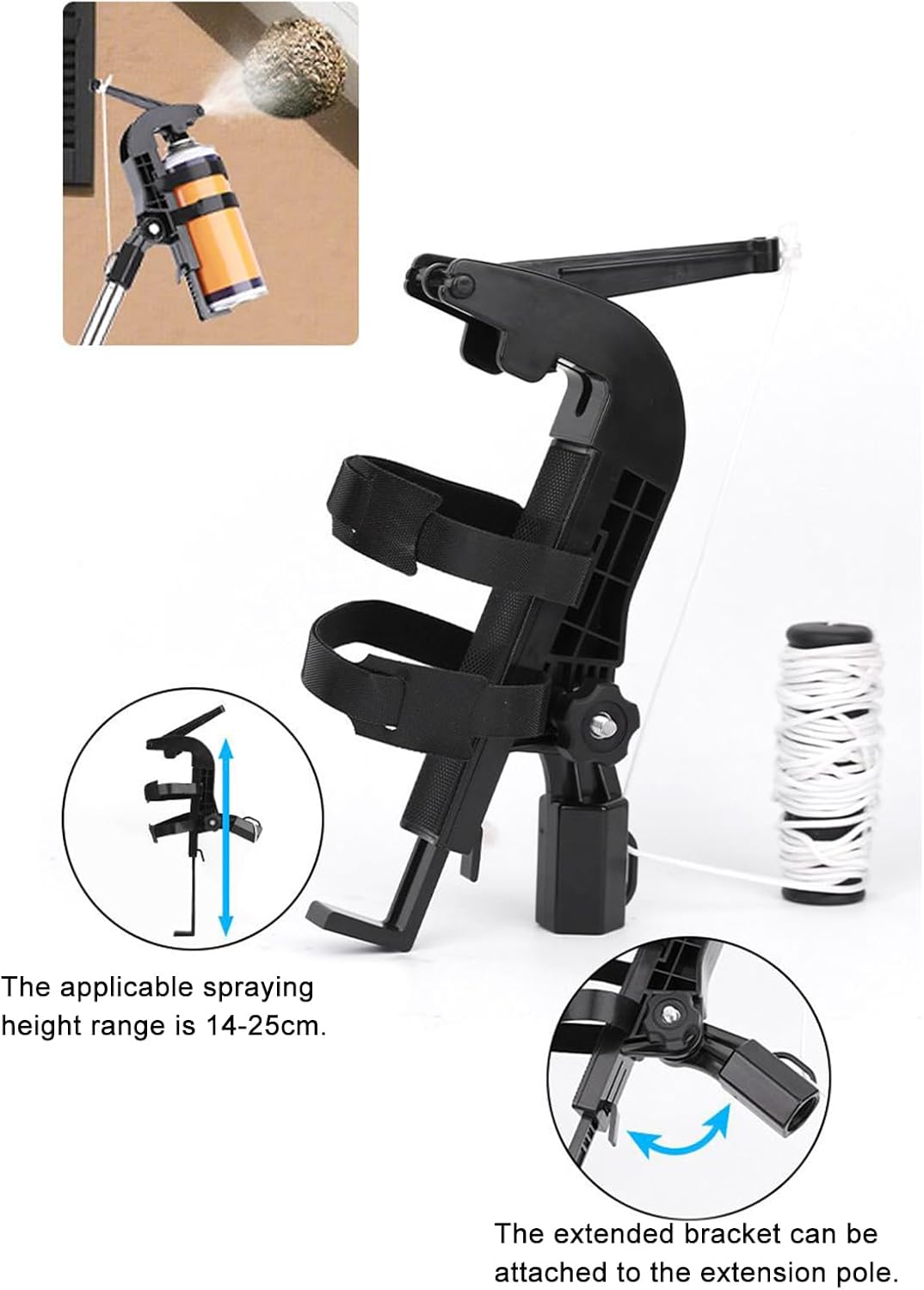 Spray Can Adapter - Long Range Adjustable Adapter Sprayer Accessories - Wasp Spray Extension Pole,for Painting Tree Gutter Garden Yard Park Courtyard Farm Outside Bee Nest Hive Defense Carpenter Leaf