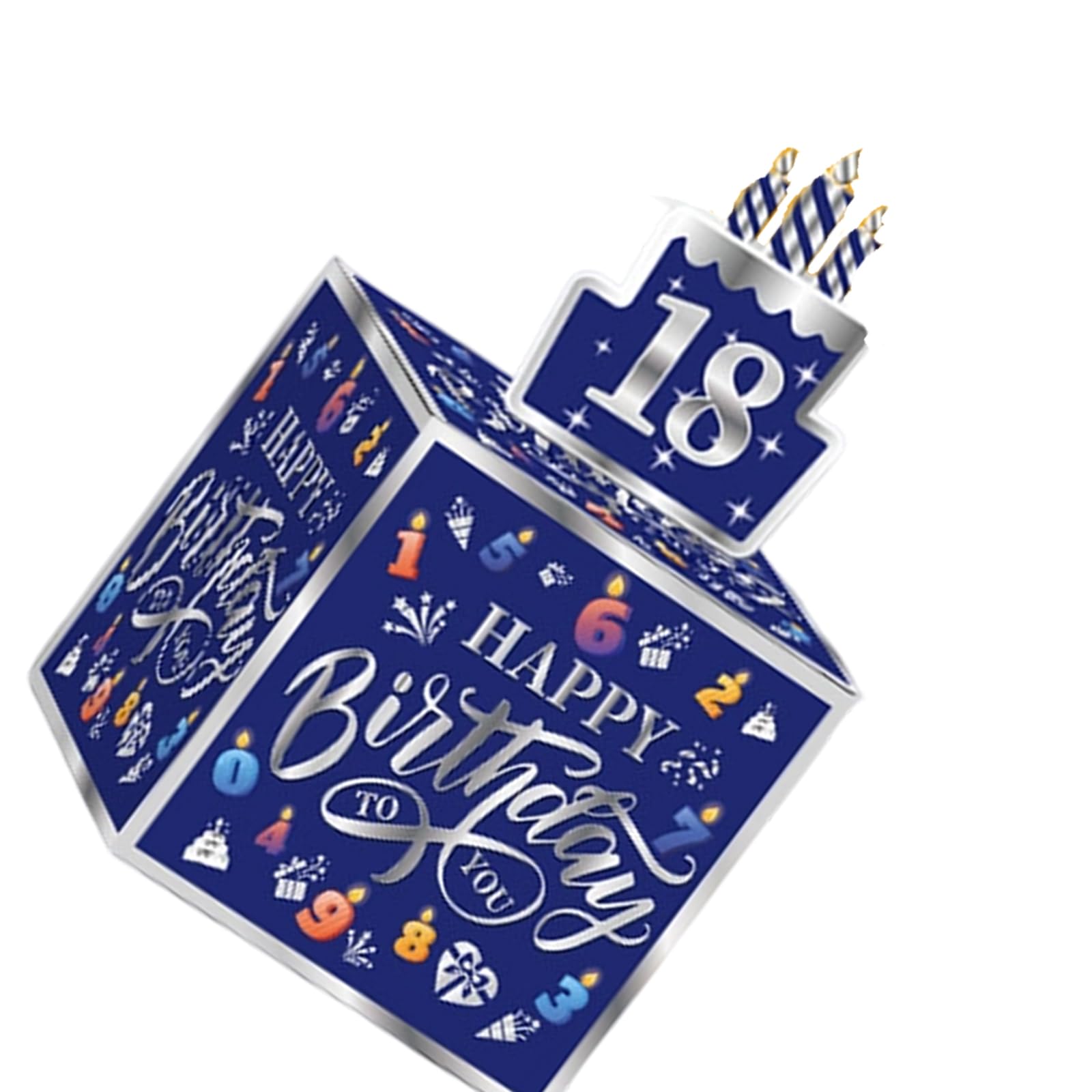 Age Number Surprise Gift Box Pull Out Design Birthday Party Decorations for Family and Friends Celebration Interactive Pull-Out Surprise Bank Birthday Party Decorations
