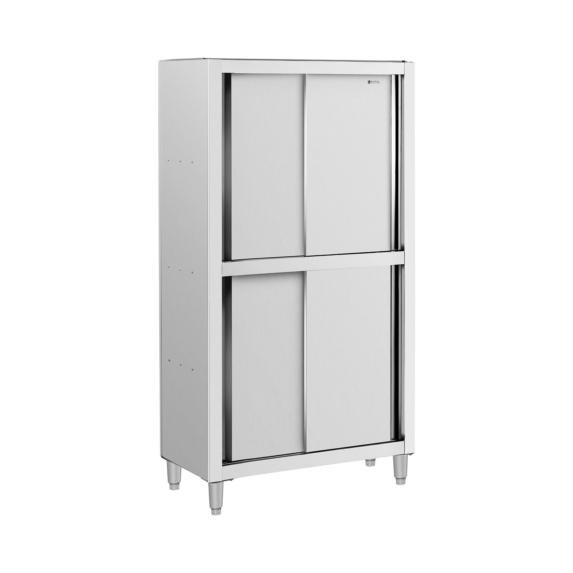 Royal Catering RCDC-100 - Armadietto alto in acciaio inox, 1000 x 500 x 1800 mm, in acciaio inox