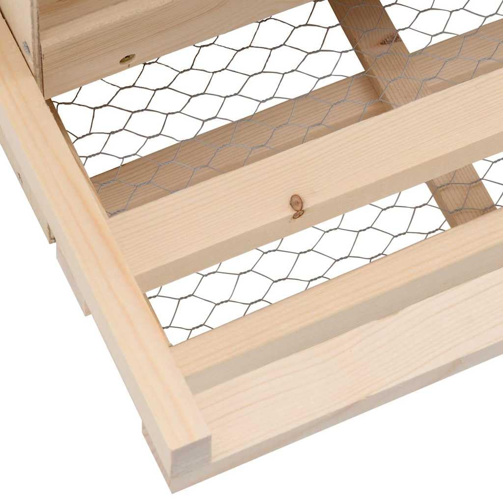 Nido para pollos, de pino macizo, con 2 compartimentos, 63 x 40 x 45 cm, base extraíble, apilable, para establo, aves de corral, cría, granja, agricultura, conservación de huevos