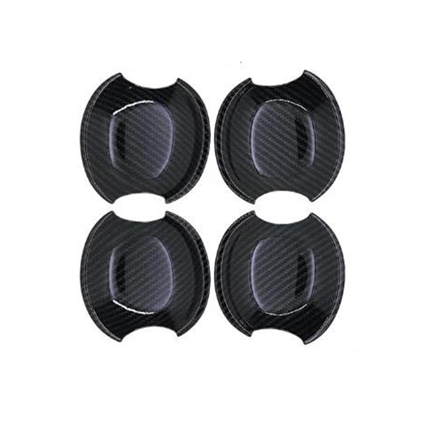 NVNZMFPPW Car Accessories for Mazda 3 BK Sedan Hatch MPS 2004 2005 2006 2007 2008 2009 Door Handle Cover Refit Sticker Black Carbon Fiber(Bowl 4 Door)