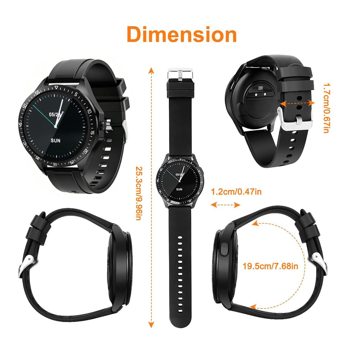 Smartwatch mit Ohrhörern, 3,5 cm runde Fitnessuhr X7, 2-in-1-Bluetooth-Uhr mit Schritt, Kalorien, Schlafmonitor, Herzfrequenz-Blutdruck-Monitor für iOS & Android