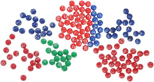 Miniatura 3 de Toyvian 6 paquetes de bolas de lotería de plástico numeradas bolas de pong coloridas bolas de bingo pong, bolas de caca de bingo peculiar juegos de