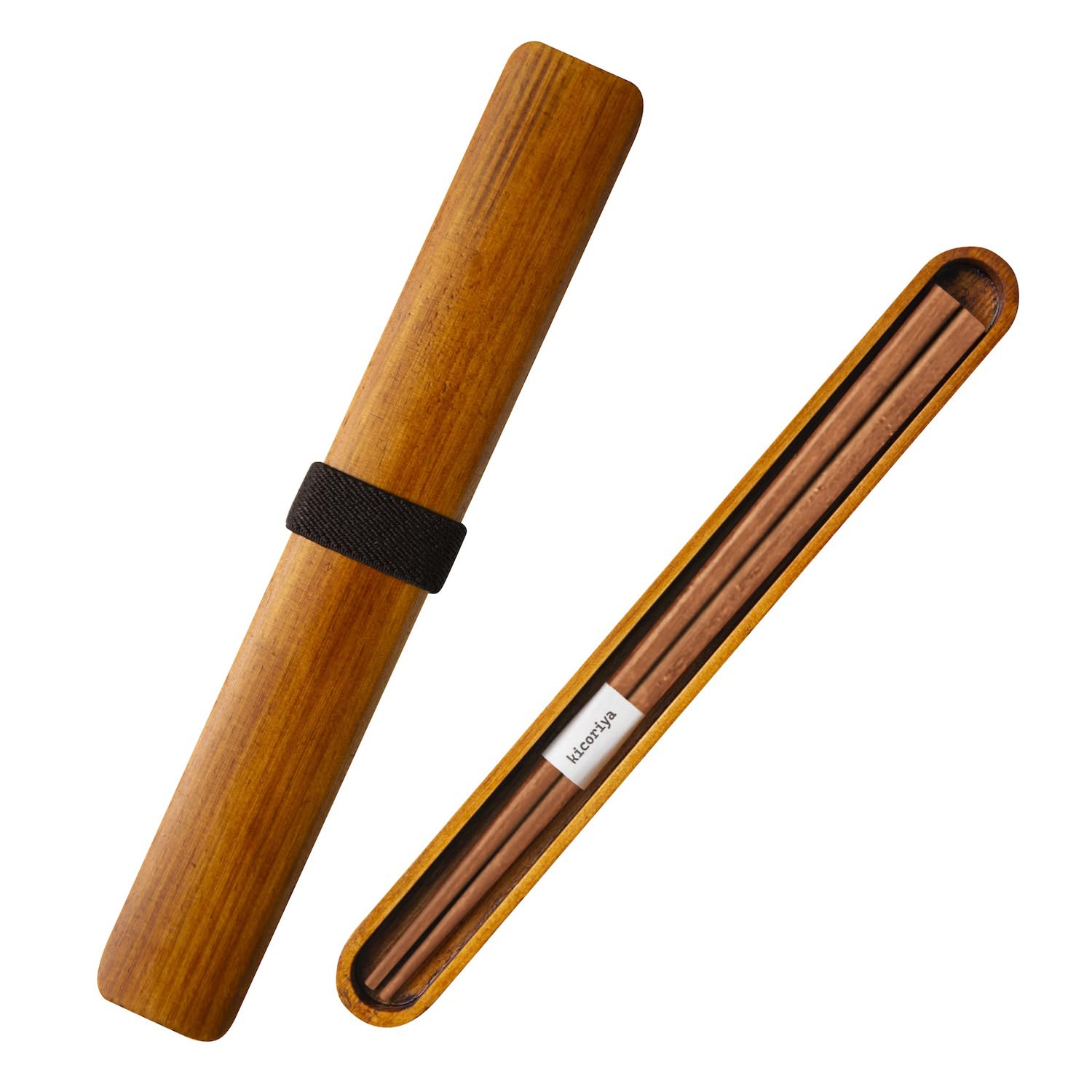 Kicoriya Wooden Chopsticks with Case 7.1in Natural Wood Bento Lunch Japan