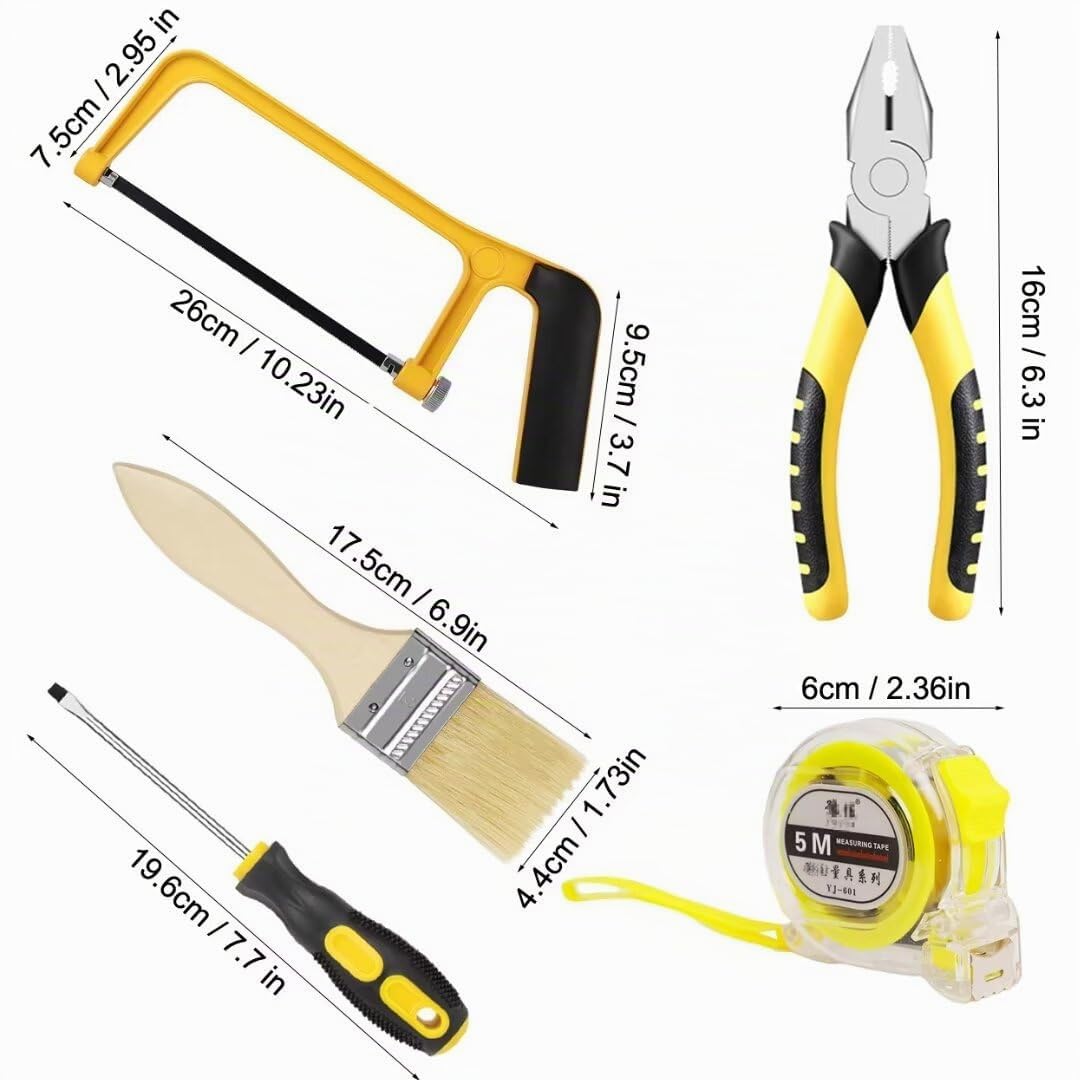Kinder Werkzeug Set, Kinder Bauwerkzeug Spielzeug Set mit Echten Handwerkzeugen, 20 Stück Anfänger Holzbearbeitungswerkzeuge-Kit, werkzeugtasche&Hammer&handsäge, Geschenk für Jungen Mädchen