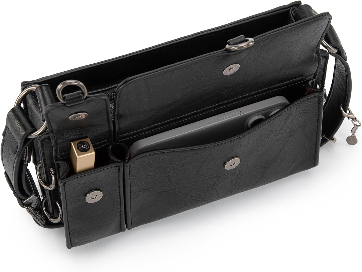 Wrangler Y2K Purse Small Shoulder Bag for Women with Western Detachable Charms & Multiple Pockets - Image 5