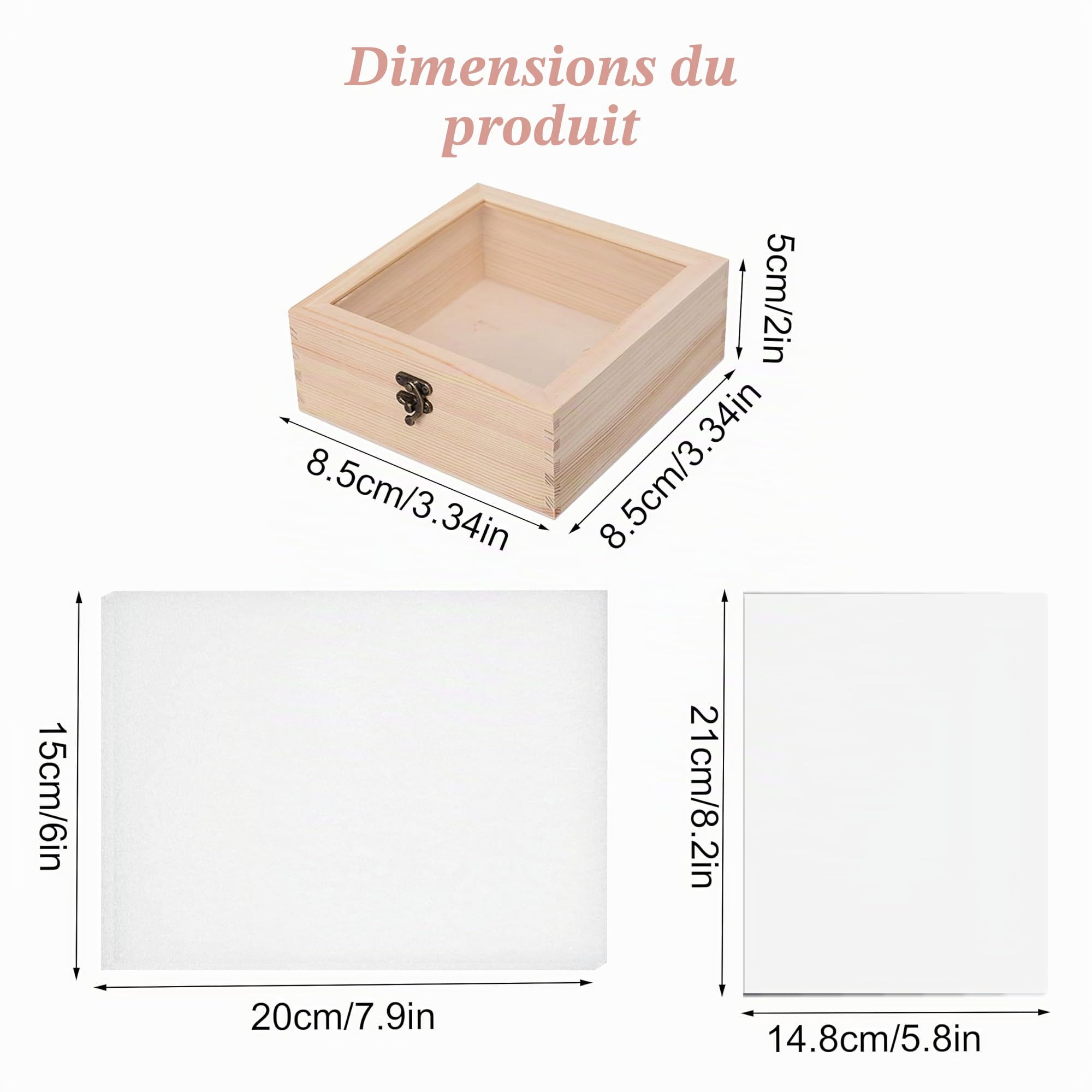Kit D'outils pour Spécimens D'insectes 4 Boîtes en bois 10 Feuilles de papier calque 200 épingles à insectes 2 Planches de Montage Papillon en Mousse EVA pour Collecte