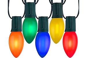 Multi Color C9 Vintage Christmas Lights, Decorations for Xmas, Roofline, and Garden