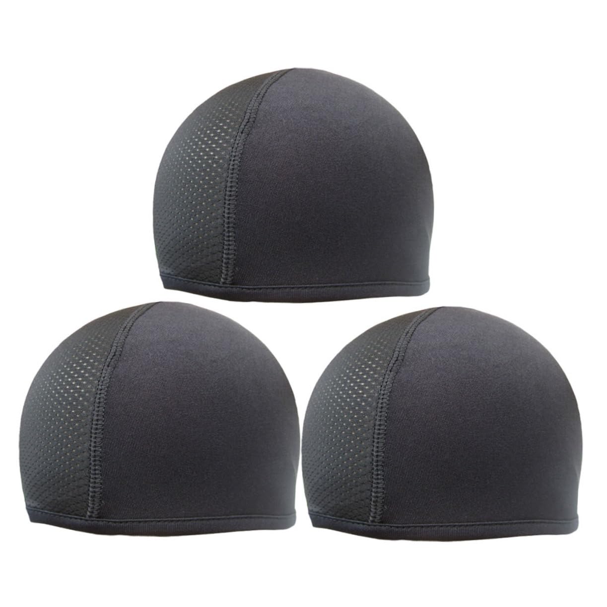FOMIYES 3pcs Quick Drying Cycling Skull Cap Breathable Sports Helmet Liner for Outdoor Activities Cooling Sweat Absorption Fit for Men and Women Black
