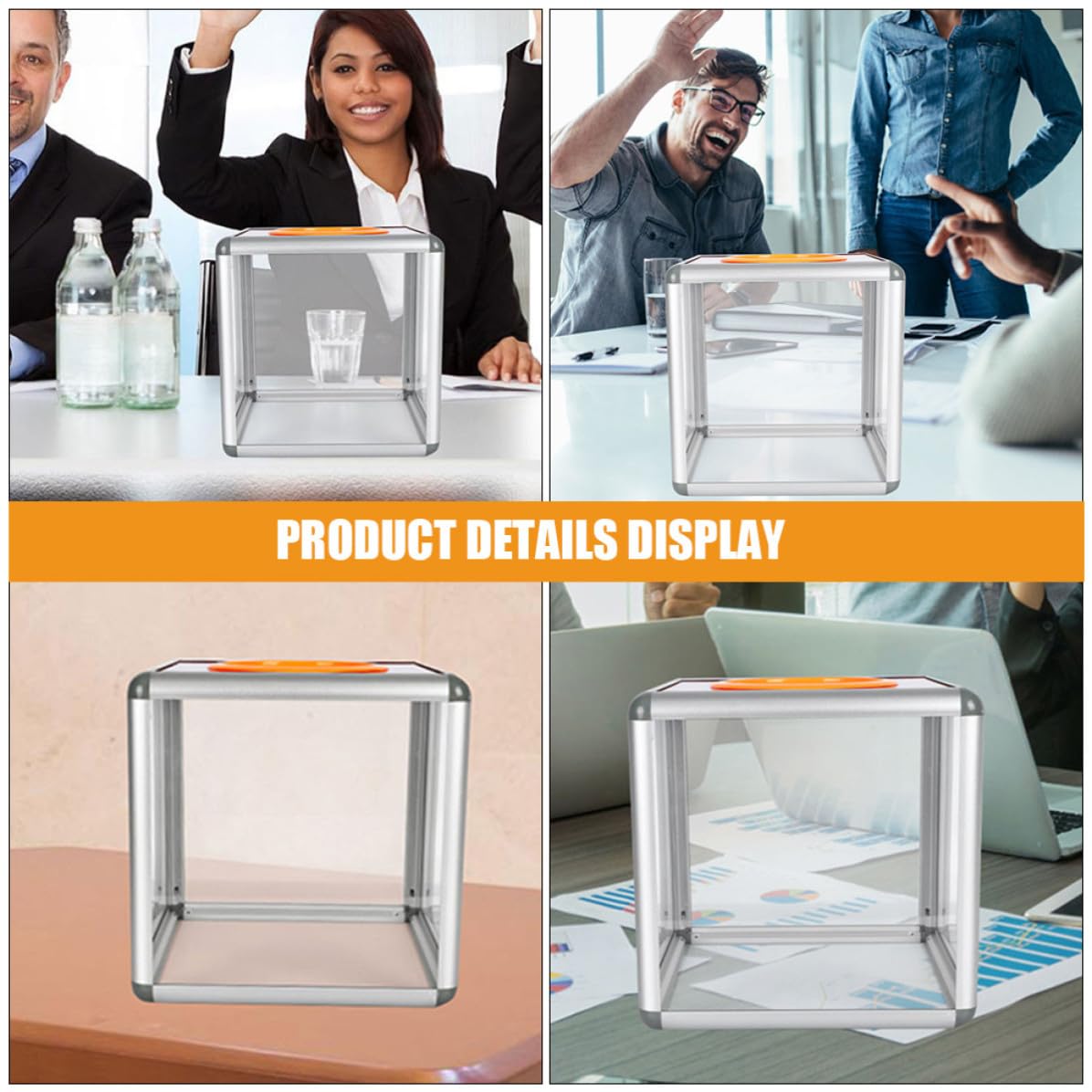 Healvian Caja De Donaciones De Aleación De Aluminio Para Sorteos Y Eventos Particulares Accesorio De Juego