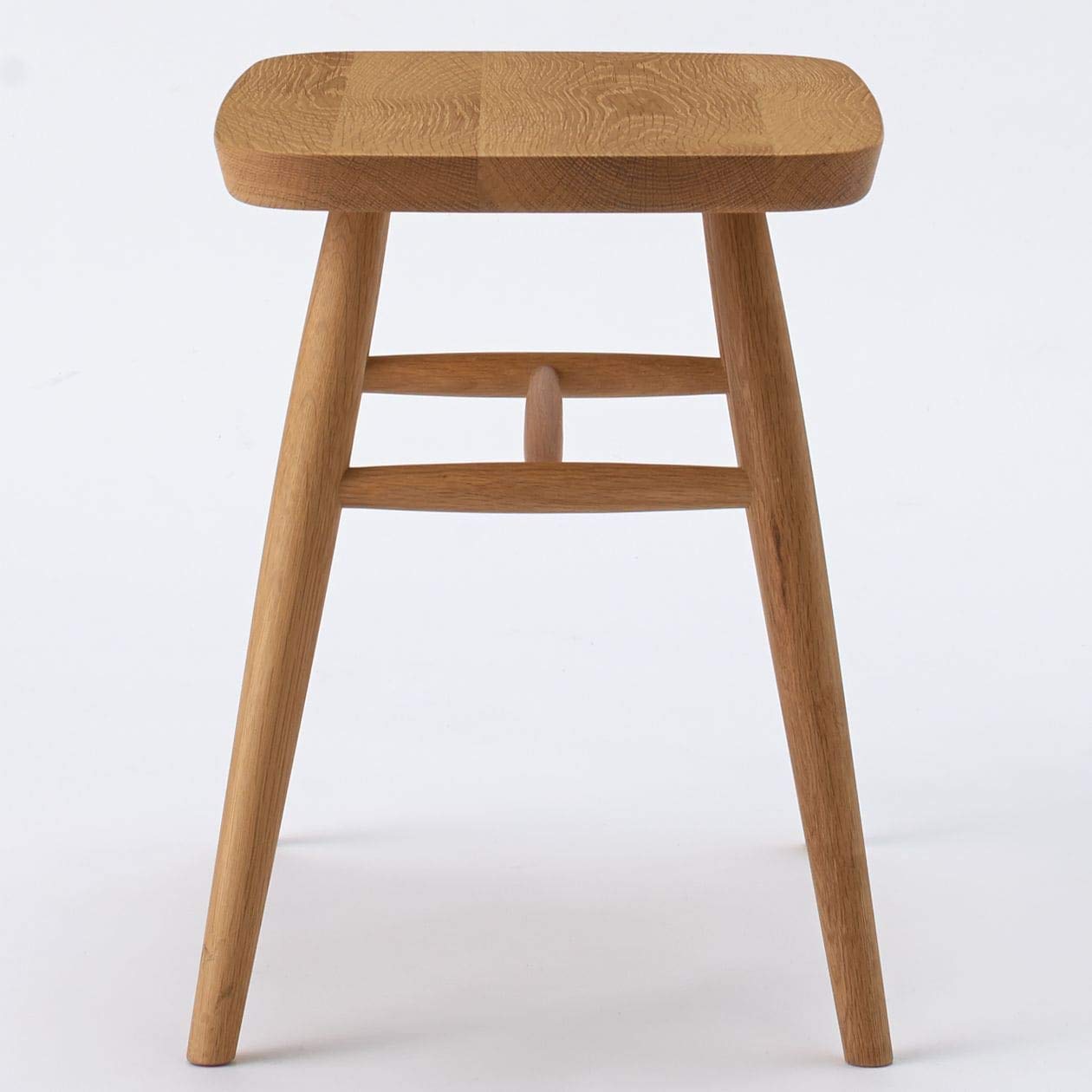 Amazon｜無印良品 オーク材スツール・丸脚 幅52.5×奥行34×高さ44cm 