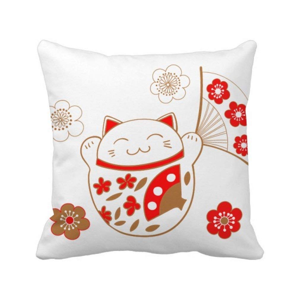 Housse de coussin chat porte-bonheur idée cadeau originale maison