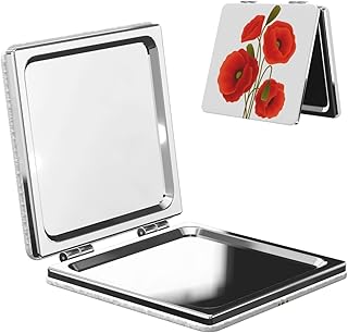 Poppy Flowers Portable Pocket Makeup Mirror –...