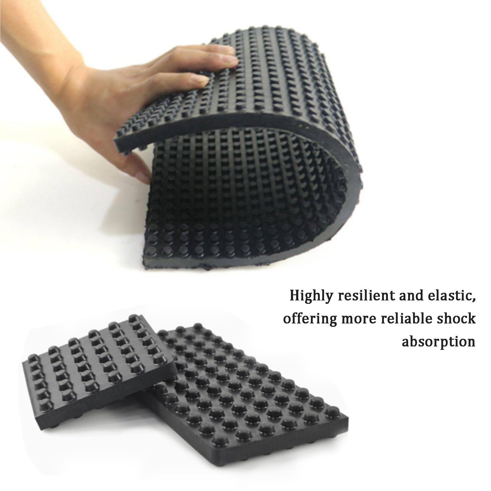 Schwingungsdämpfer für Laufband, Rutschfeste Gummimatte, Stoßdämpfer Schutz für Waschmaschine, Kratzfest, Dellenbeständig, Fitnessgeräte Matte, Bodenschutz Unterlage(200 * 400mm,20mm)