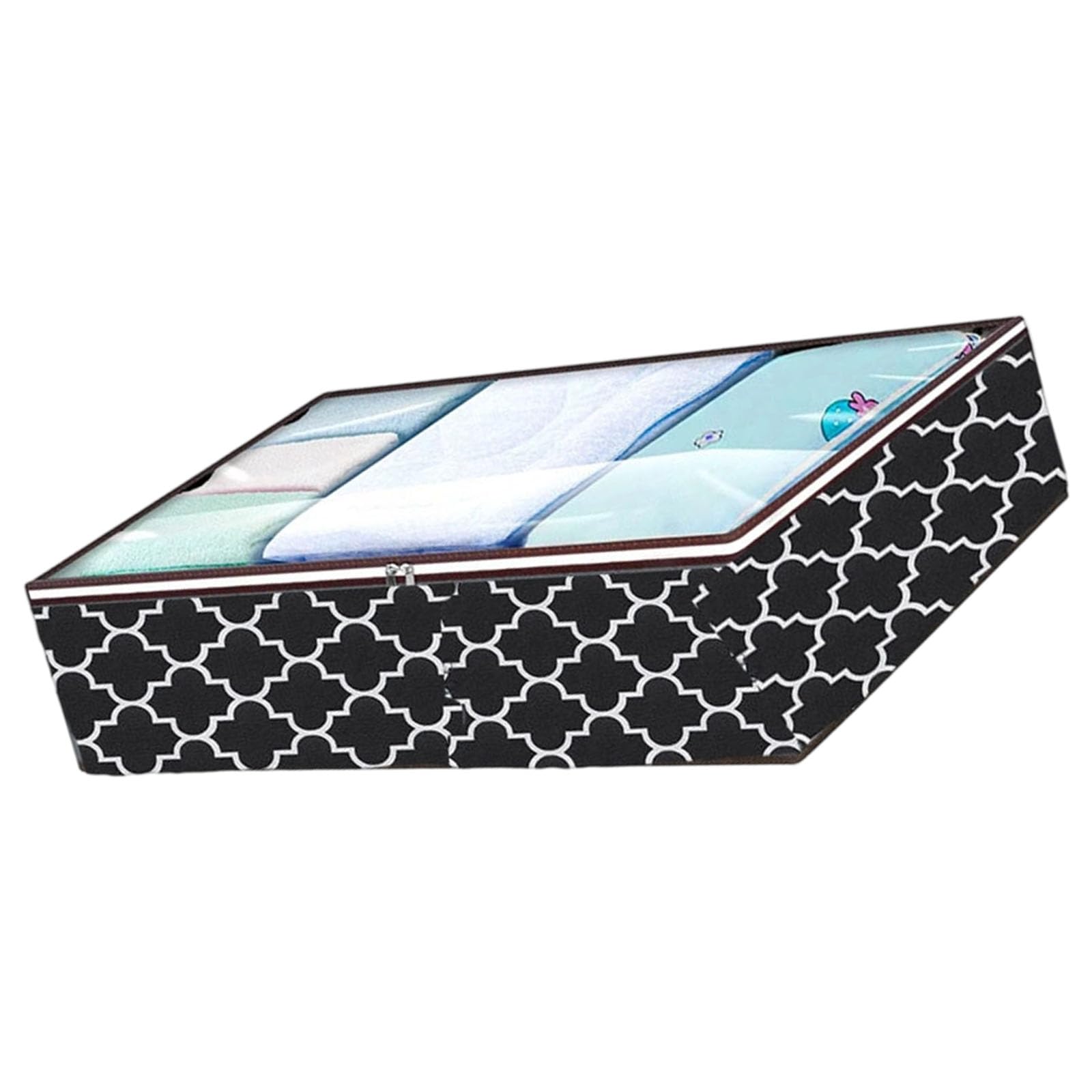 Nucelit Portable Quilt Storage Bag with Carry Handles, Large Capacity Clothes Organiz for Underbed Space Saving Portable Storage Bag