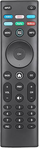 Control remoto universal XRT140 para VIZIO Smart TV Remoto Reemplazo XRT136 XRT260 XRT270 DEMPVPX Series Smart TV con 6 botones de acceso directo,