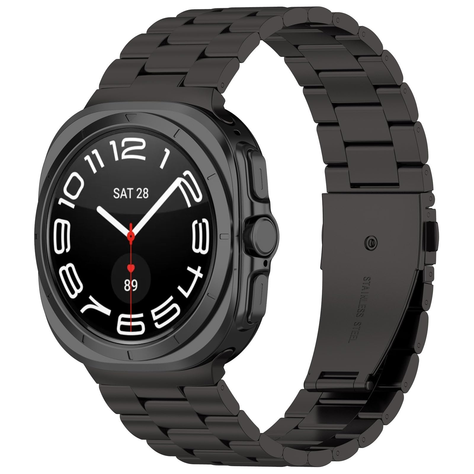 Correa de reloj de metal para reloj inteligente de 47 mm, correa de muñeca de acero inoxidable, correa de conexión de reloj