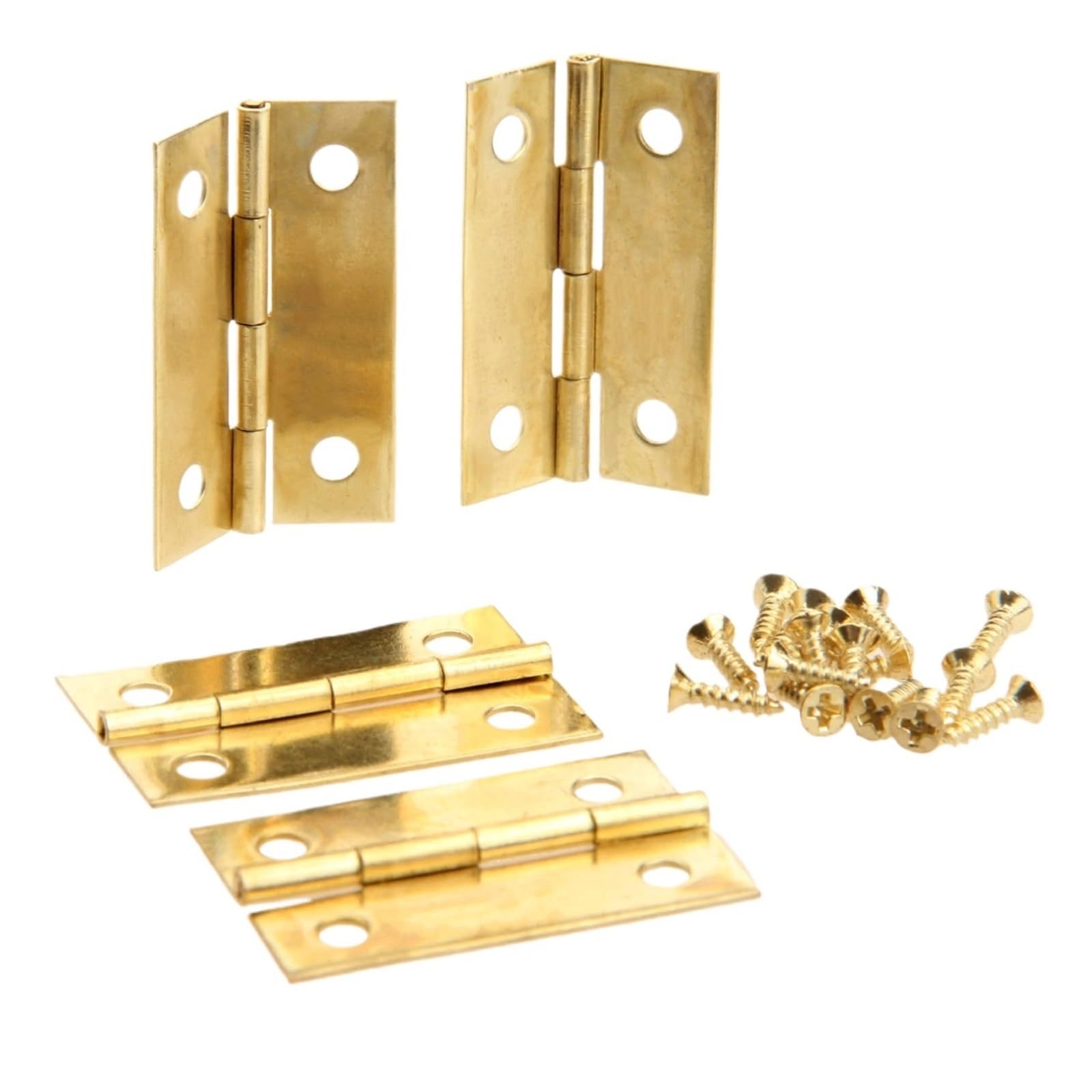 Kdhcvkz Black 4Pcs Hinges 34 * 32Mm Gold/Antique Bronze 4 Holes Wooden Hinges(Black)