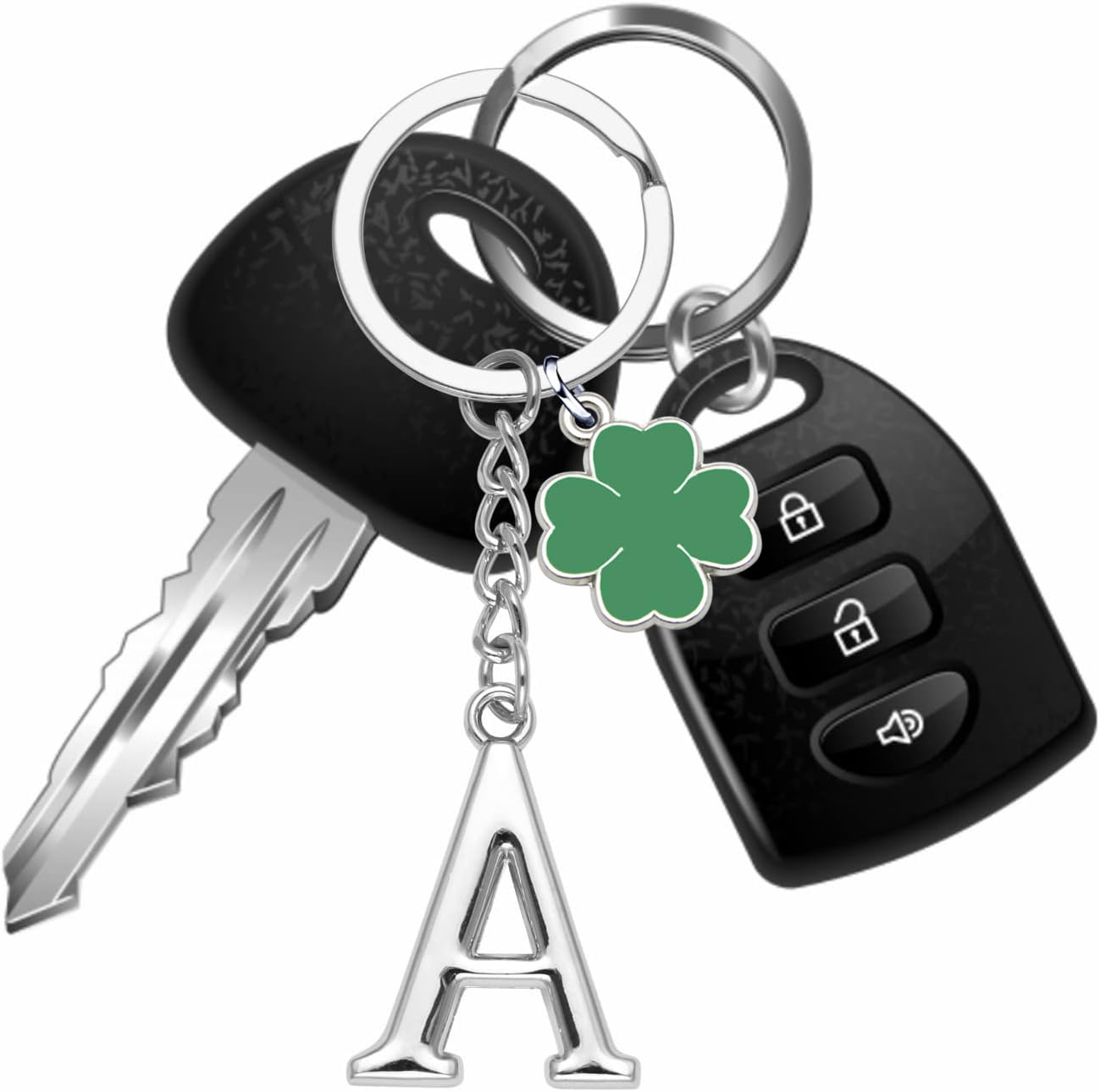 YJYJZX Portachiavi Lettera Iniziale Ciondolo,Portachiavi Regalo Amici Sorelle Amica,argento A-Z 26 lettera iniziale ciondolo portachiavi - Regalo Donna Uomo Compleanno,Portafortuna Portachiavi (G)