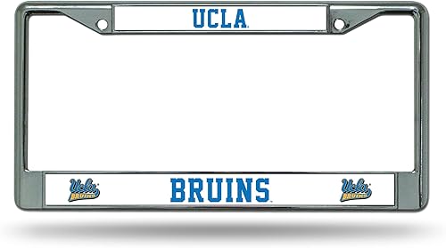 Miniatura 25 de Rico Industries NCAA Premium 12" x 6" Chrome Frame with Plastic Inserts - Car/Truck/SUV Automobile Accessory
