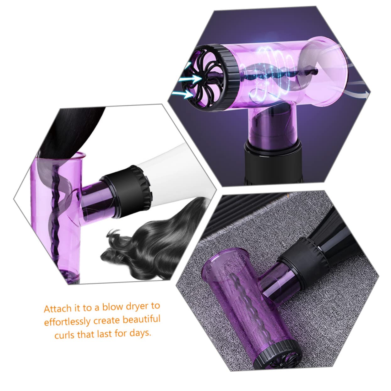WOONEKY Hair Dryer Diffuser Curling Iron Diffuser Attachment Styling Tool for Curly Hair