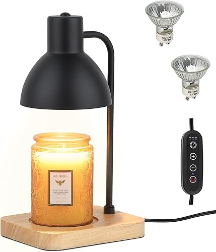 LALISU Lámpara calentadora de velas, lámpara de vela regulable, calentador eléctrico de velas para velas, decoración del hogar de dormitorio,